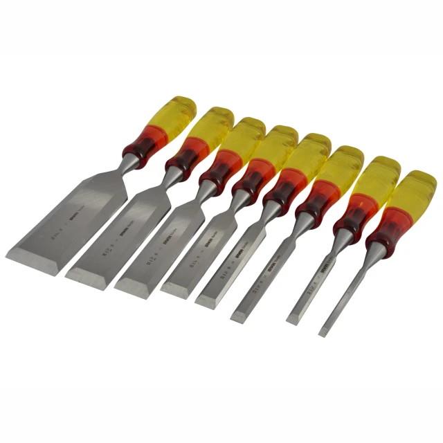 Irwin Marples M373 Splitproof Chisel Set; Bevel Edge; 8 Piece