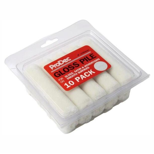 ProDec PRRE038 Gloss Pile Mini Roller Refill Sleeves; White (WH); 4