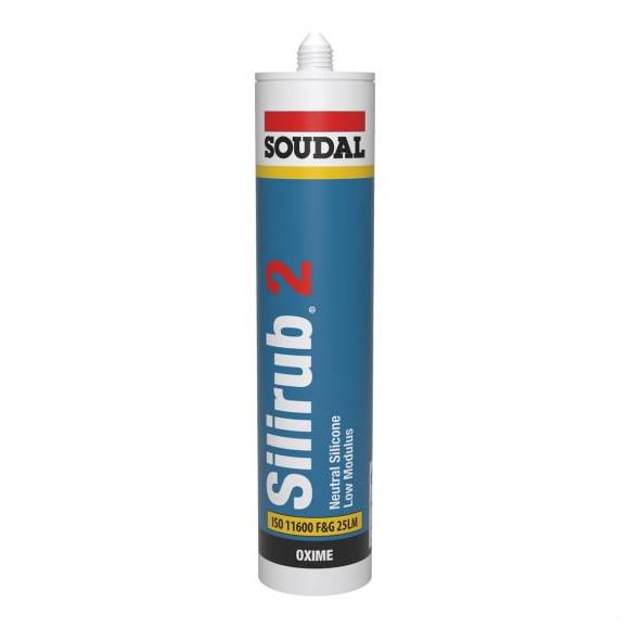 Soudal 101080 Silirub 2; Low Modulus Silicone; Neutral Cure; C3; 300ml; Oak (OK)