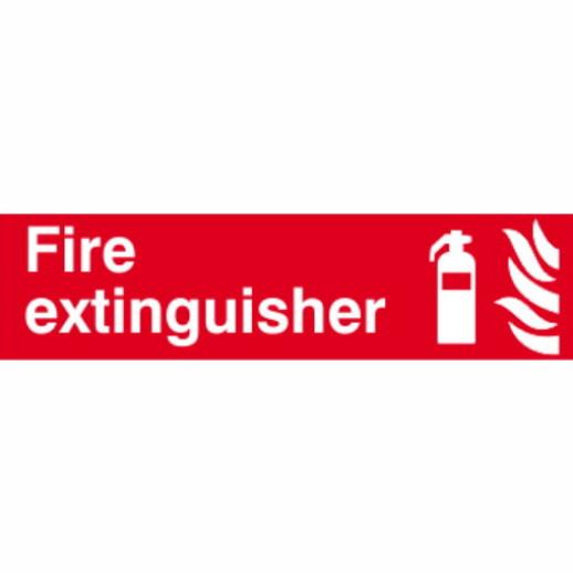 Spectrum Sign 5150 "Fire Extinguisher"; Self Adhesive Semi Rigid (PVC); 200 x 50mm