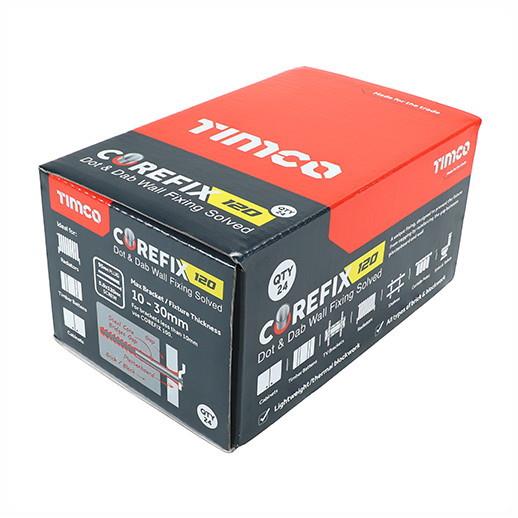 Timco CFX024PT Corefix Plus Dot & Dab Wall Fixing; 5.0 x 120mm; 10mm Hole; Box (24)