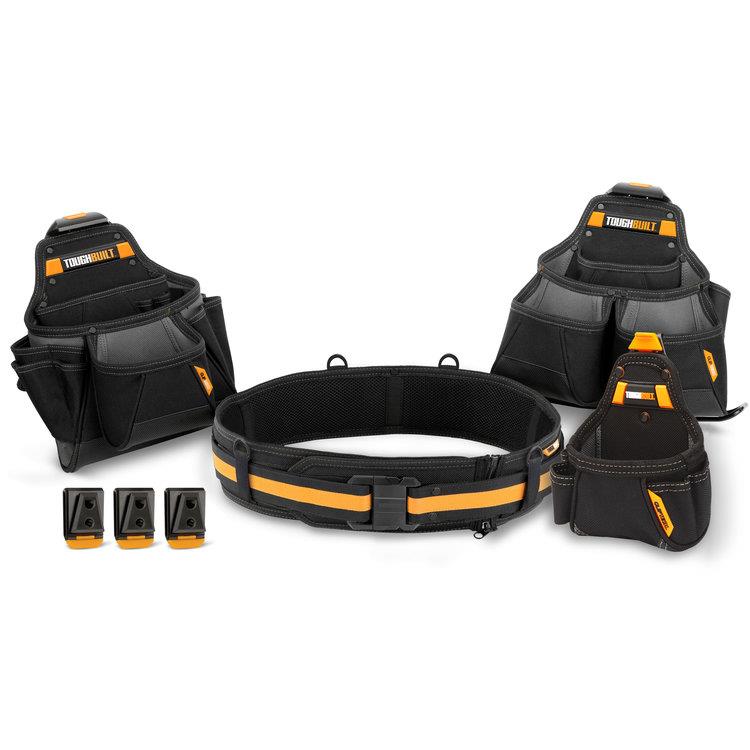 Toughbuilt TB-CT-101-4P Contractors Tool Belt Set; 4 Piece; ClipTech System