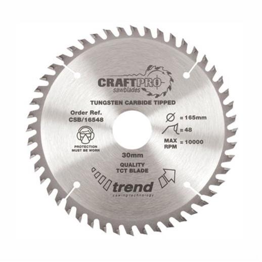 Trend CSB/20040 Craft Circular Saw Blade; 200mm x 40 Teeth; 30mm Bore (16 & 20mm Bore Bushing Washers Supplied)