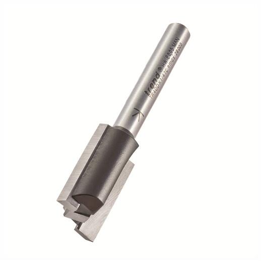 Trend TR40DX1/4TC Two Flute Straight Cutter Router Bit; 1/4