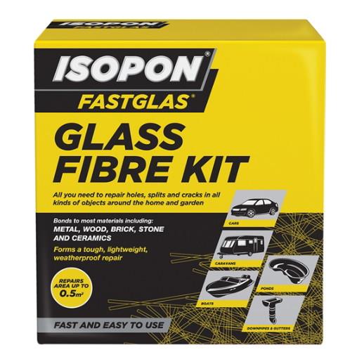 U-POL Isopon Fastglas Resin & Glass Fibre Kit; Fibreglass Repair Kit; Large