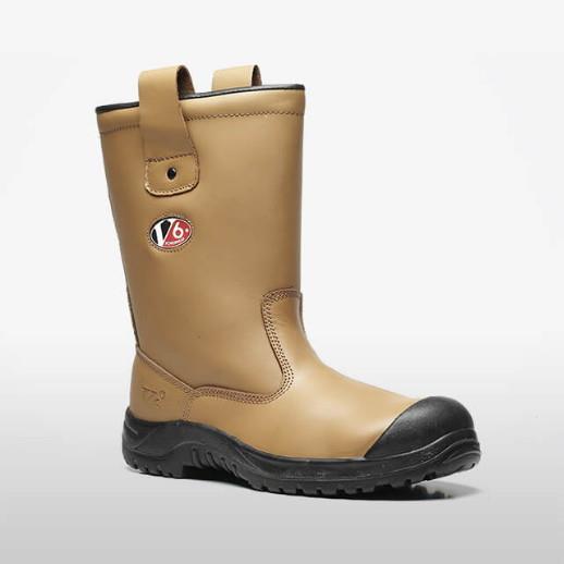 V12 V6816 Polar Fur Lined Rigger Boots; Water Resistant; Tan (TN); Size 6 (39)