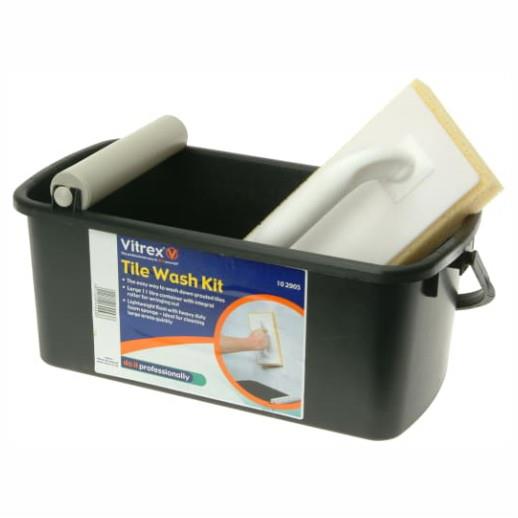 Vitrex 102905 Tile Wash Kit, 11Litre Container With Roller And Lightweight Float With Sponge