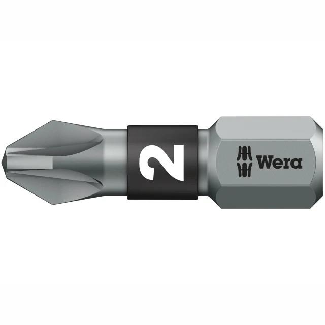 Wera 056722 Pozidriv Impact Resistant BiTorsion Screwdriver Bit; PZ2 x 25mm