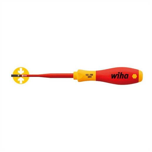 Wiha 35446 3201 Series VDE Slimfix Slotted Screwdriver; 3.5 x 100mm