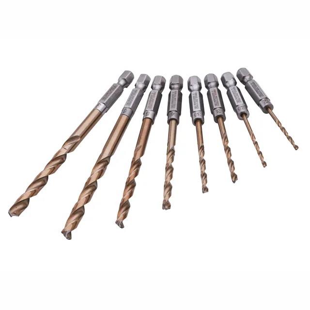 Faithfull XMS25DRILL8 FAIQCSET8 8 Piece Quick Change Impact Driver Drill Bit Set